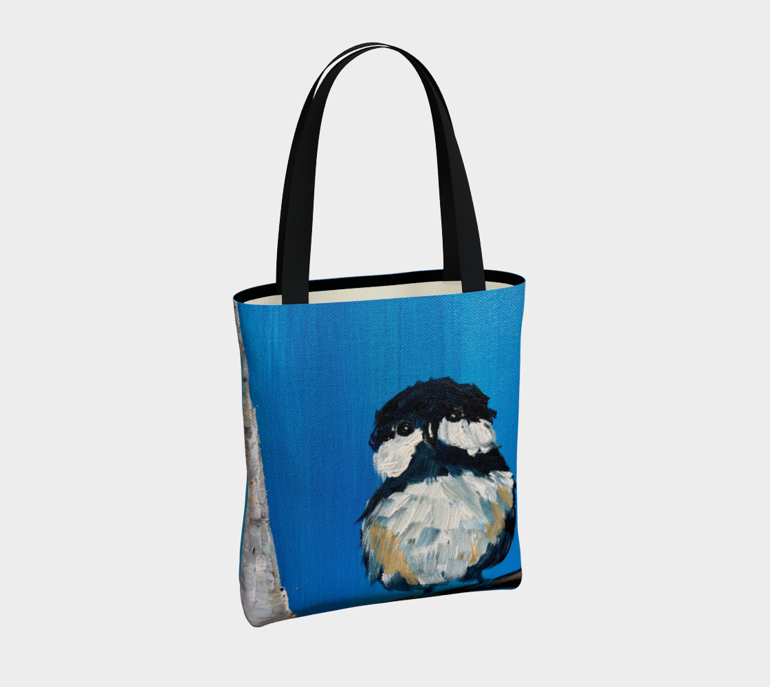 CHICKADEE CANVAS URBAN TOTE