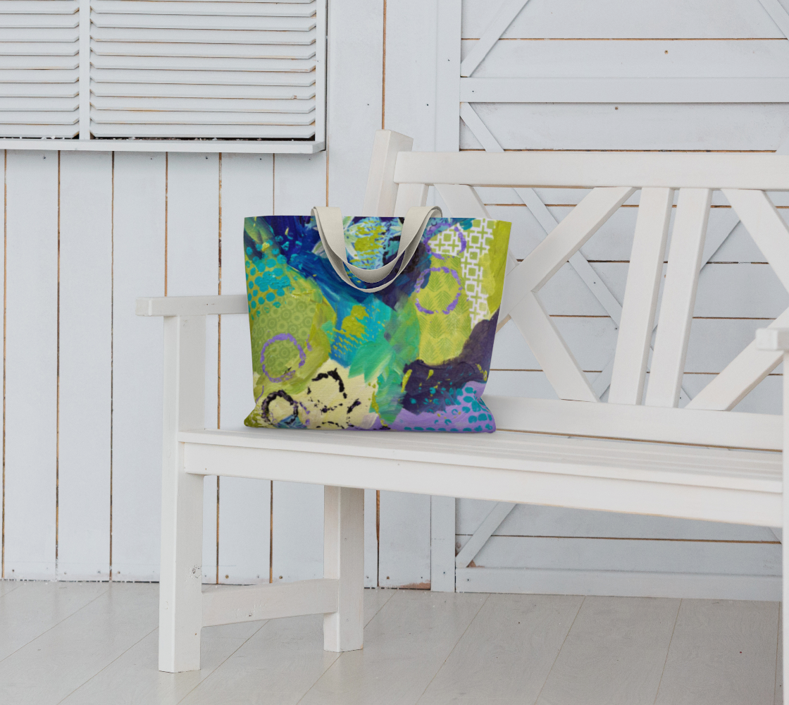 Abstract Garden Canvas Market Tote