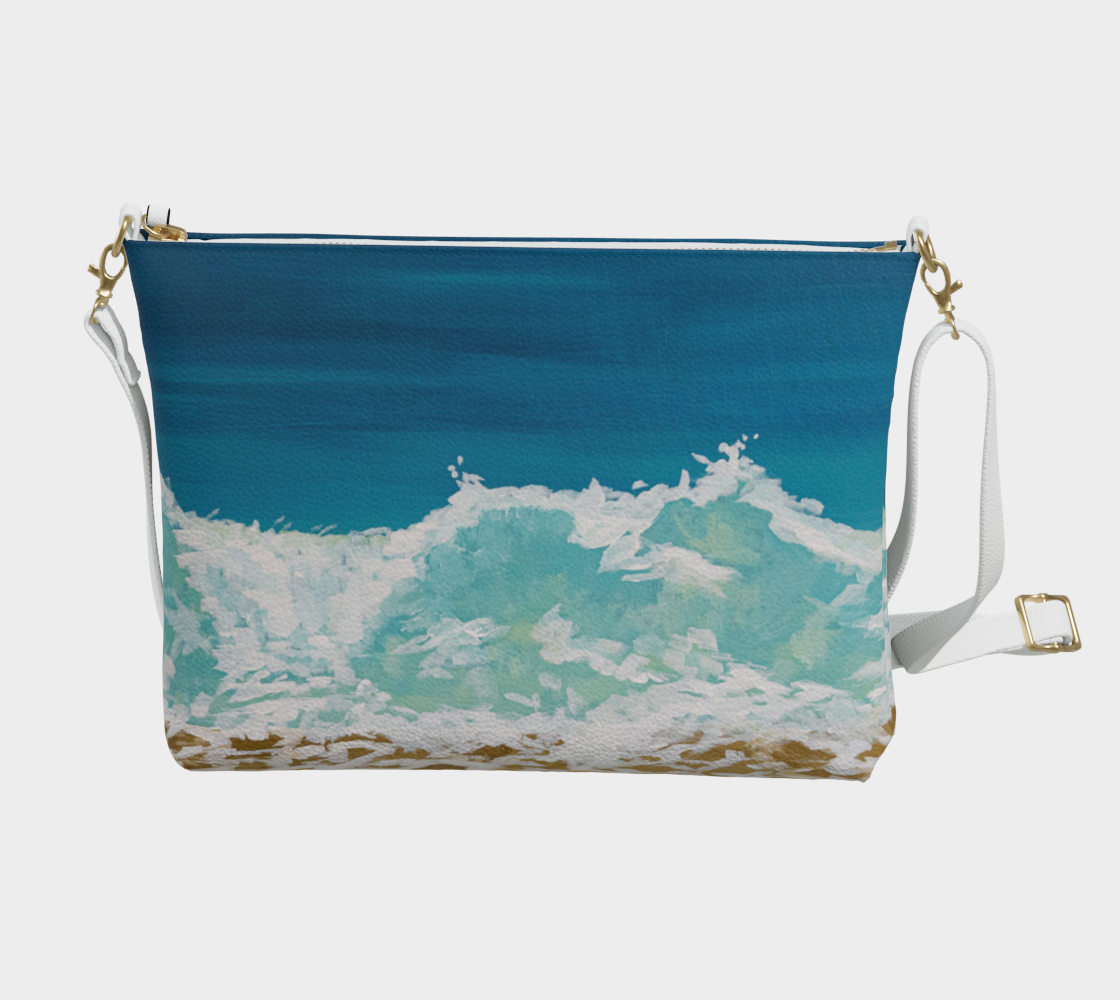 Waves Vegan Leather Crossbody Purse
