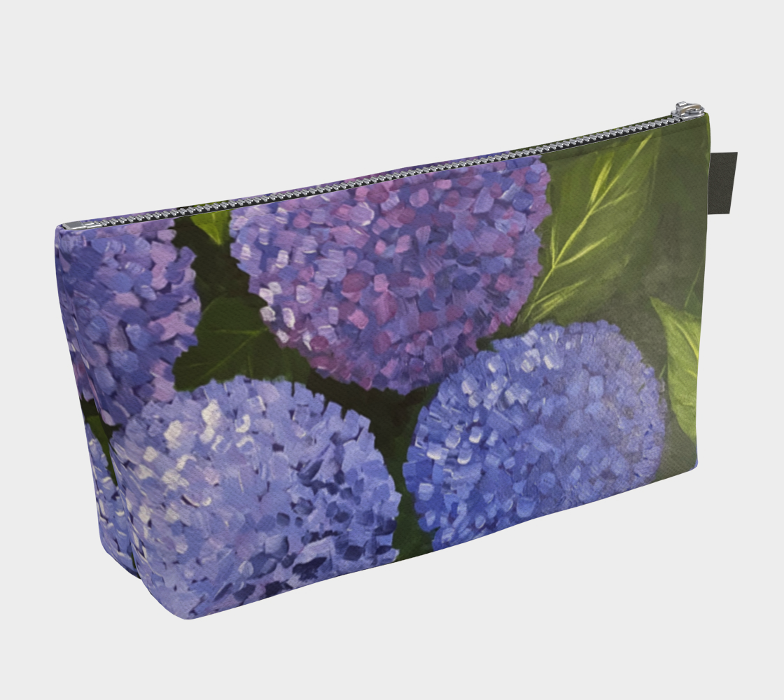 Hydrangea Canvas Makeup Bag