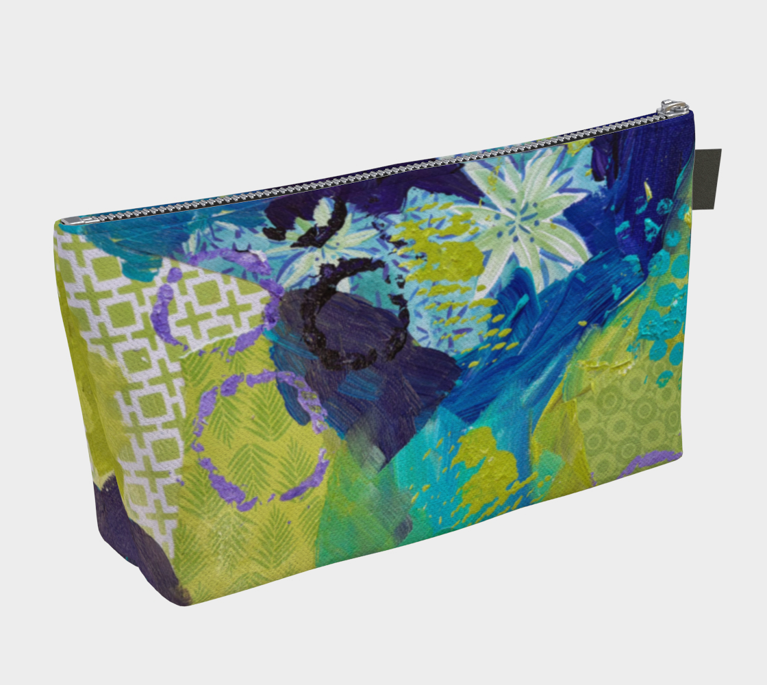 Abstract Garden Canvas Makeup Bag