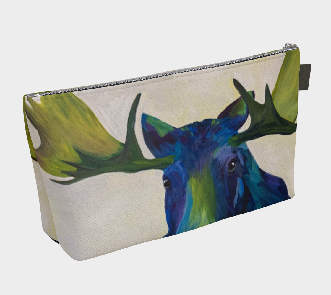 blue moose canvas make up bag