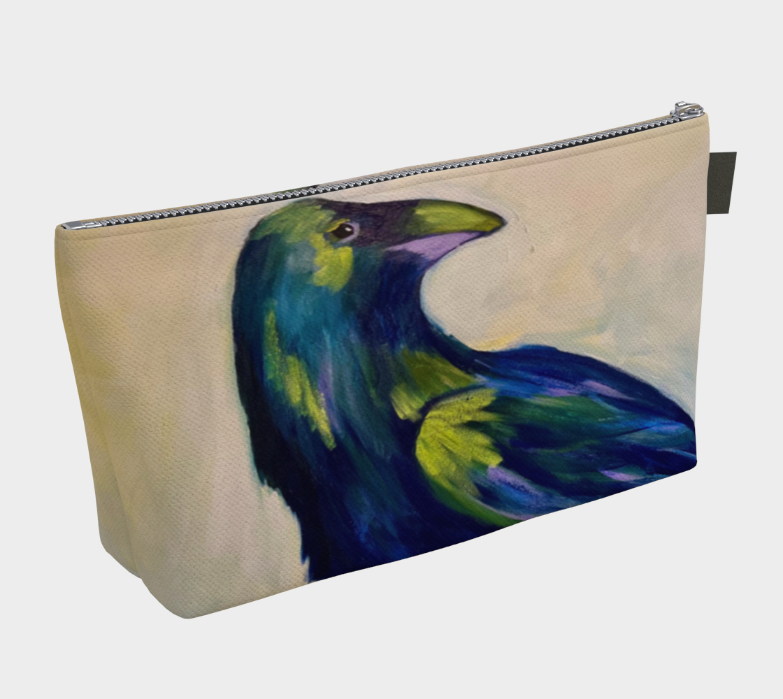 crow canvas make up bag