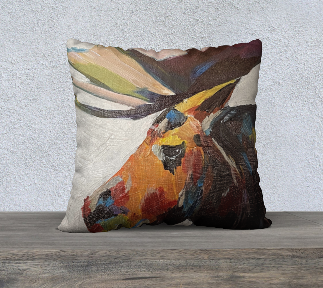 Brown Moose pillow