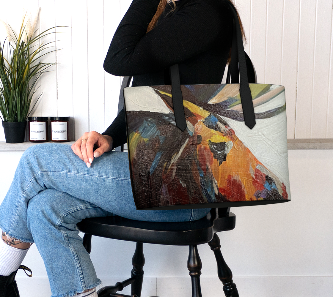 Brown moose VL tote bag