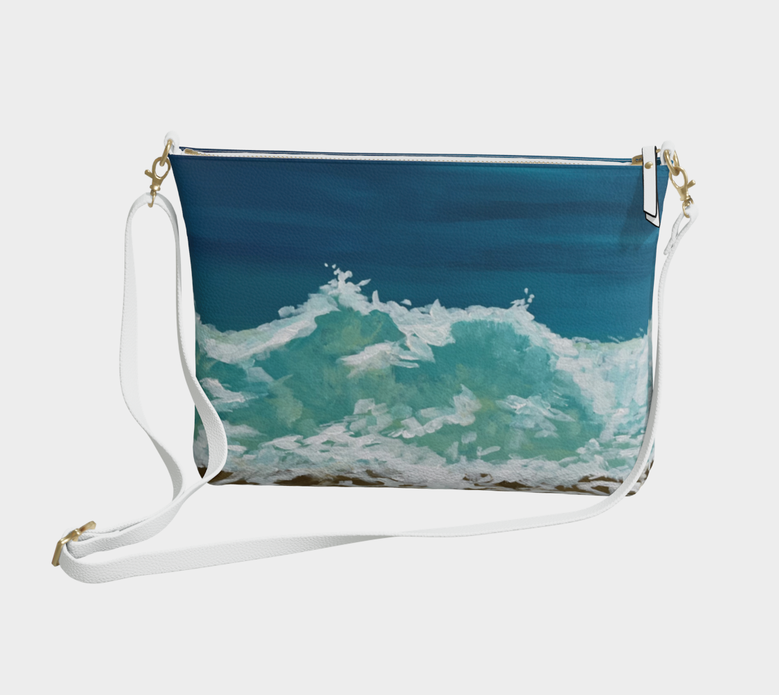 Waves Vegan Leather Crossbody Purse