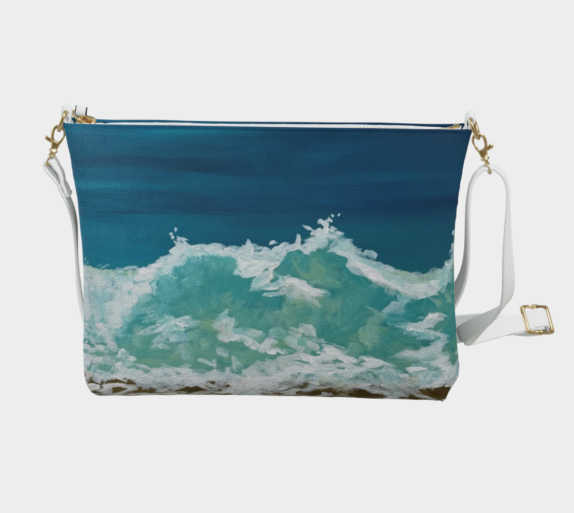 Waves Vegan Leather Crossbody Purse