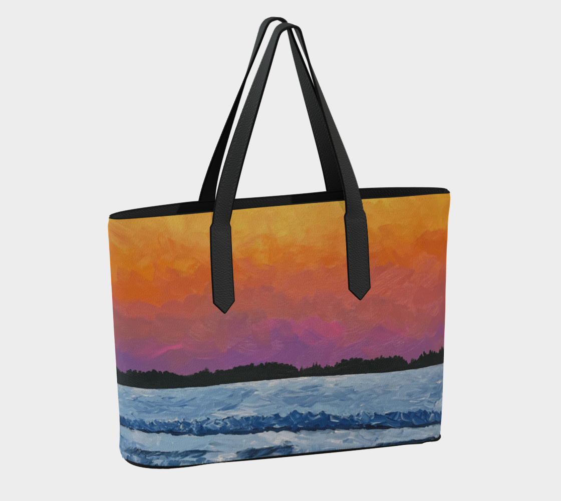 Tofino Sunset Vegan Leather Tote Bag