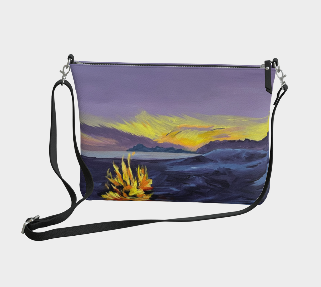 Tofino Beach Fire Vegan Leather Crossbody Purse