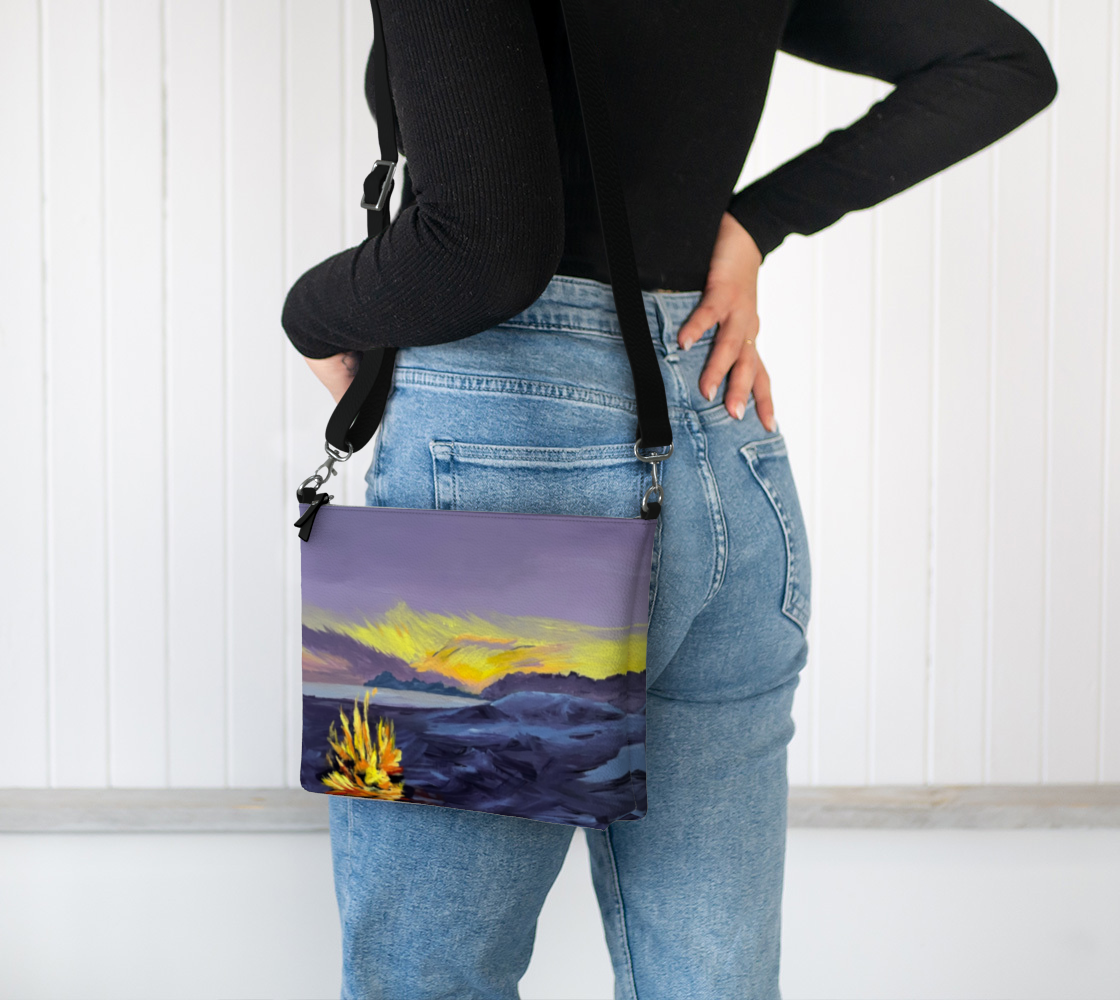 Tofino Beach Fire Vegan Leather Crossbody Purse