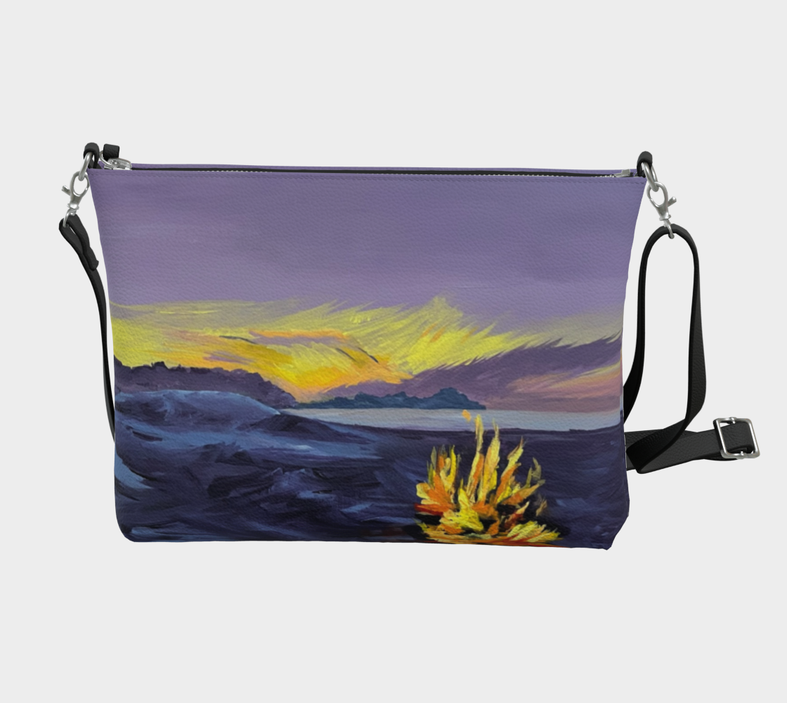 Tofino Beach Fire Vegan Leather Crossbody Purse