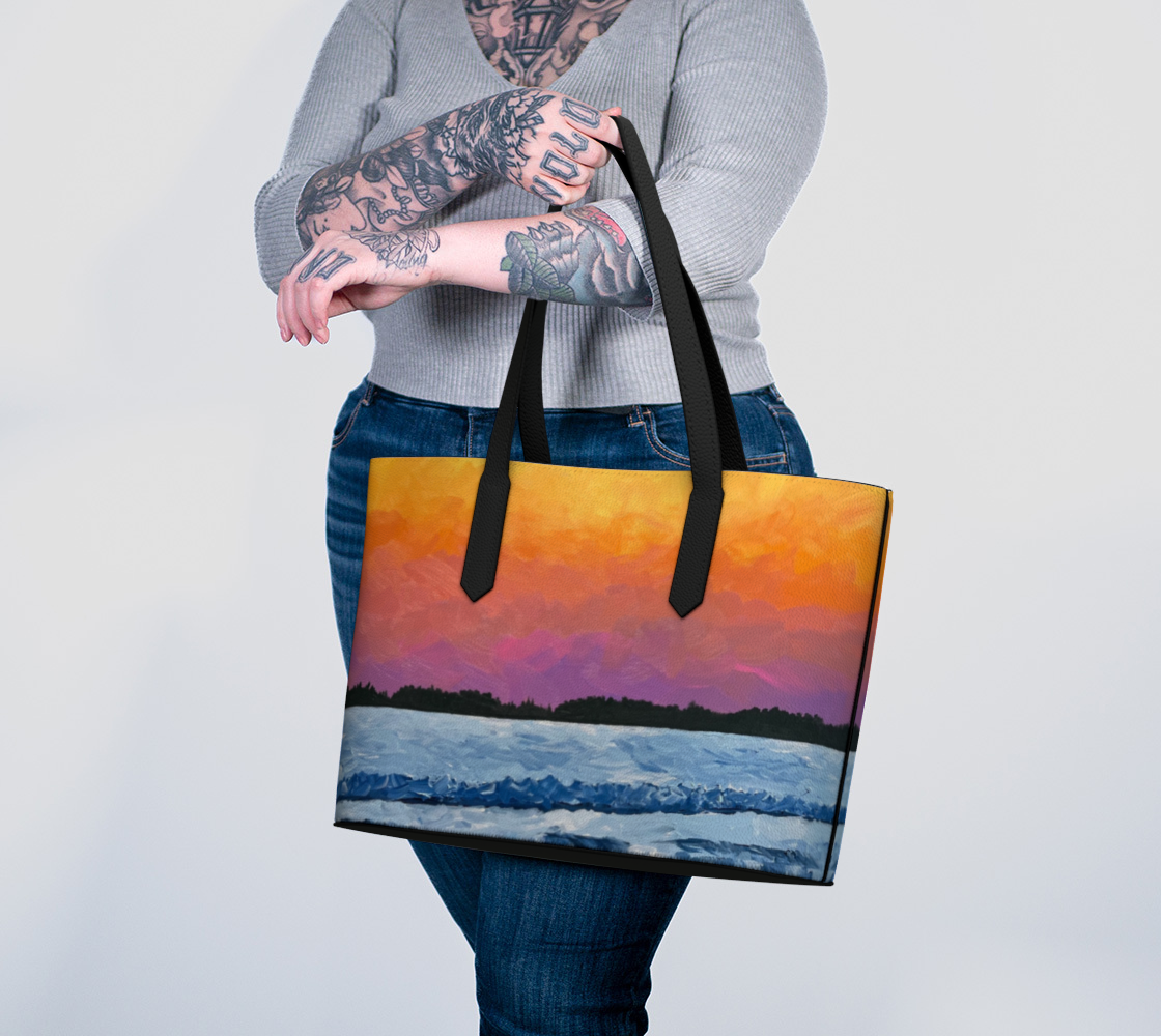 Tofino Sunset Vegan Leather Tote Bag