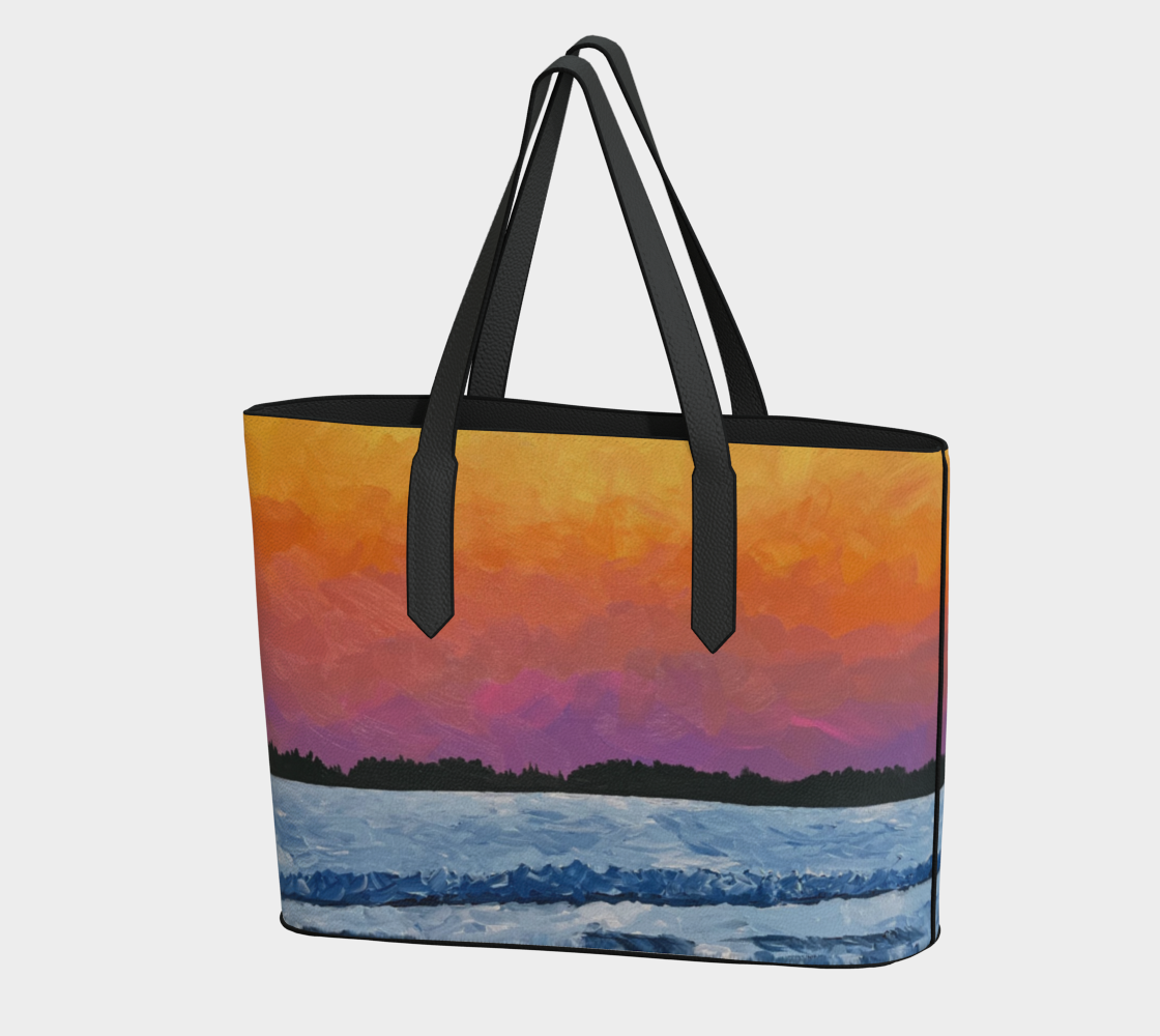 Tofino Sunset Vegan Leather Tote Bag