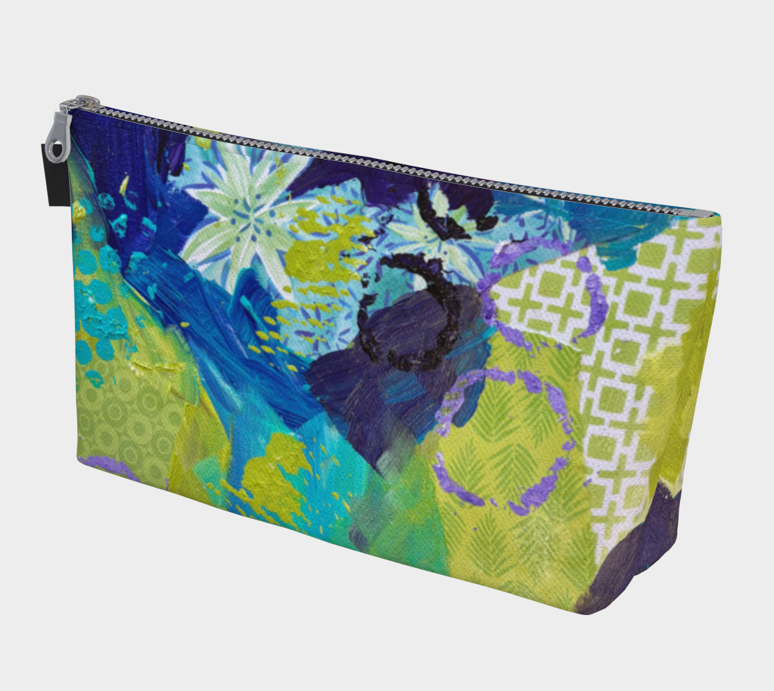 Abstract Garden Canvas Makeup Bag