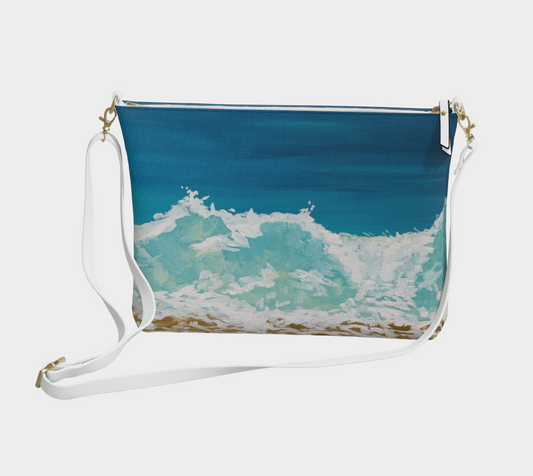 Waves Vegan Leather Crossbody Purse
