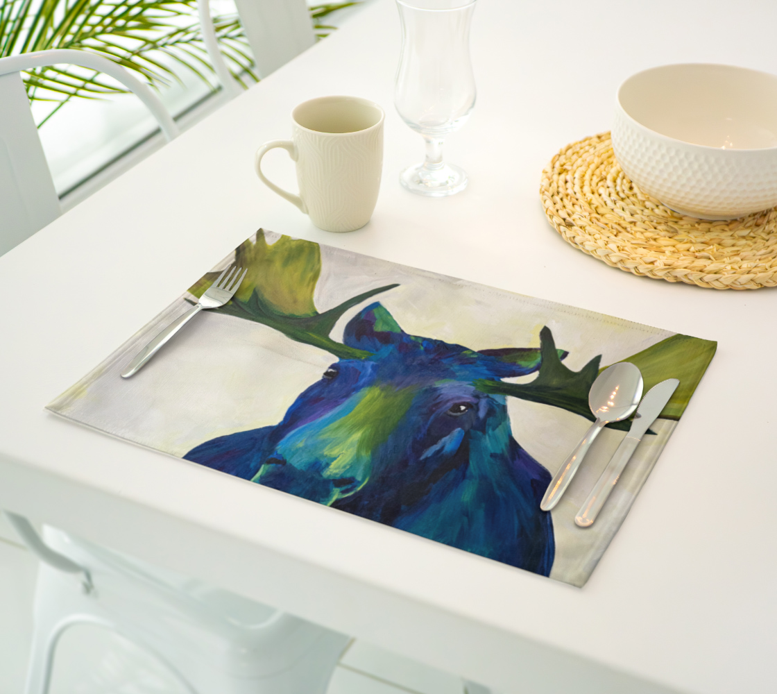 blue moose placemat