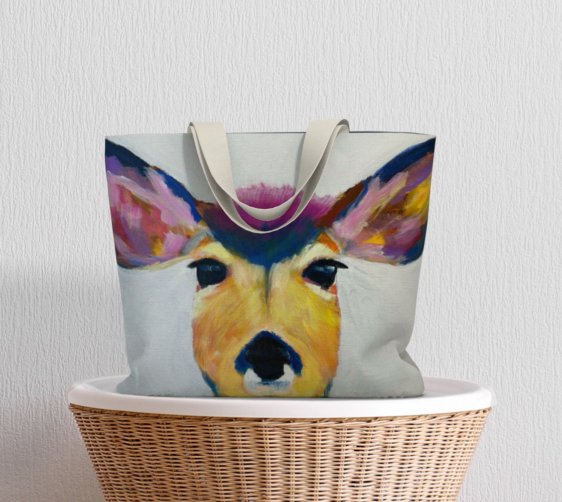 Deer Me Canvas Market Tote