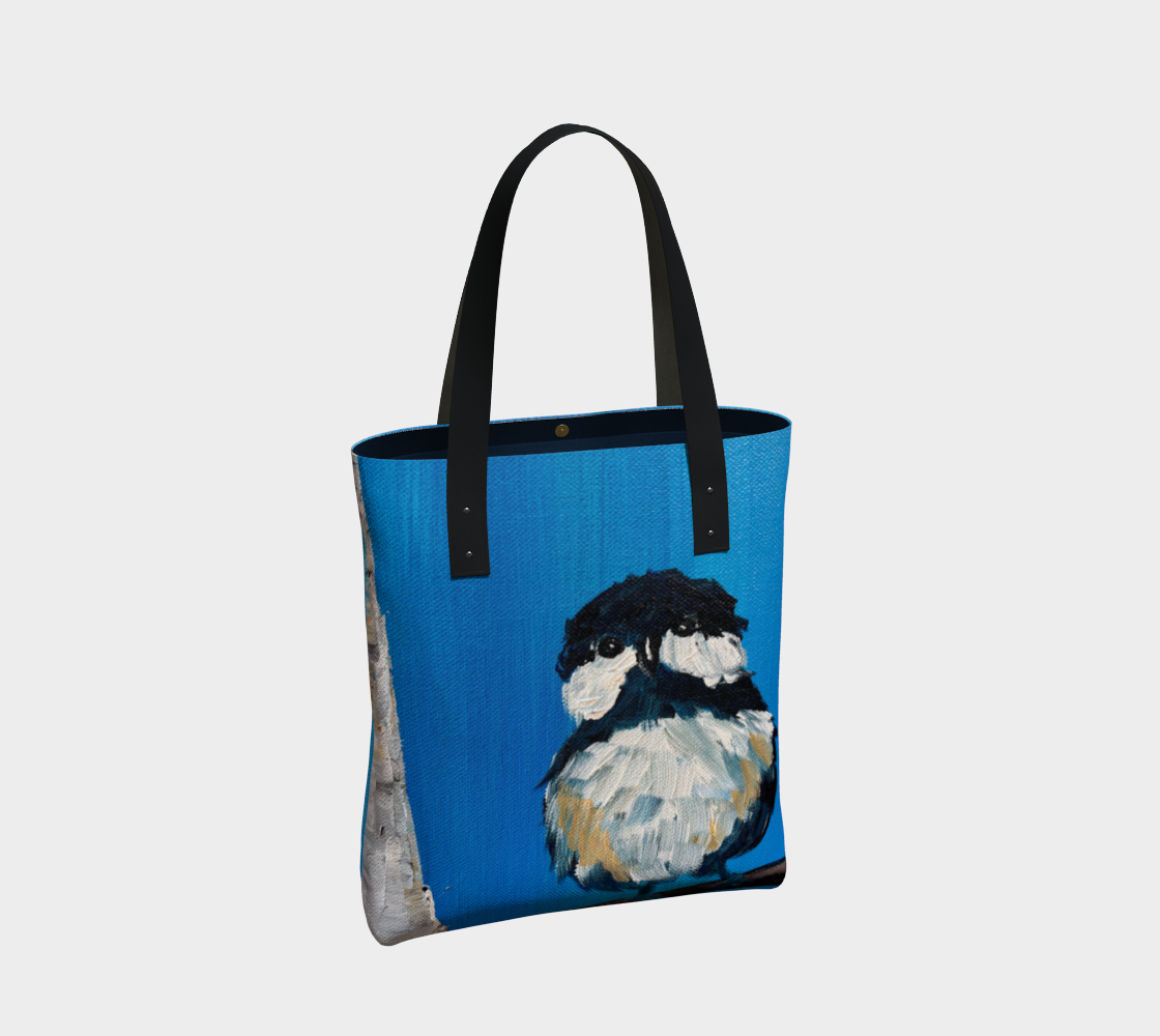 CHICKADEE CANVAS URBAN TOTE