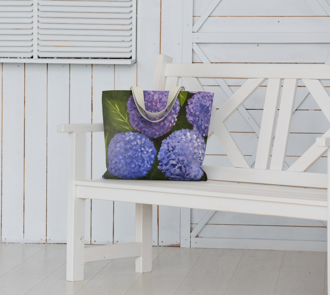Hydrangea Canvas Market Tote