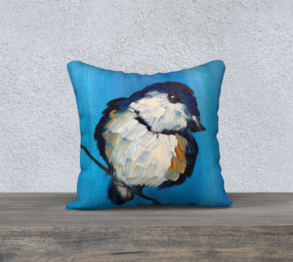 chickadee pillow