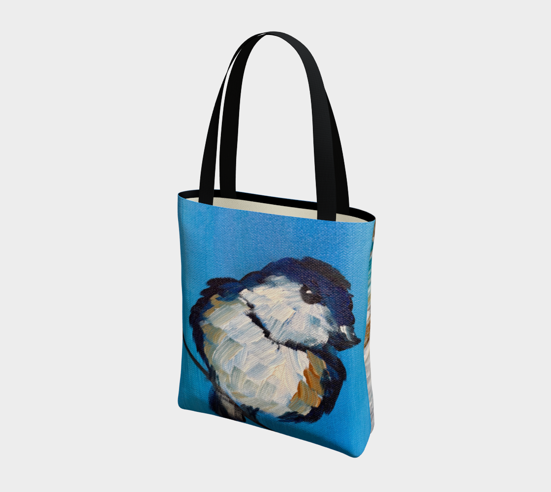 CHICKADEE CANVAS URBAN TOTE