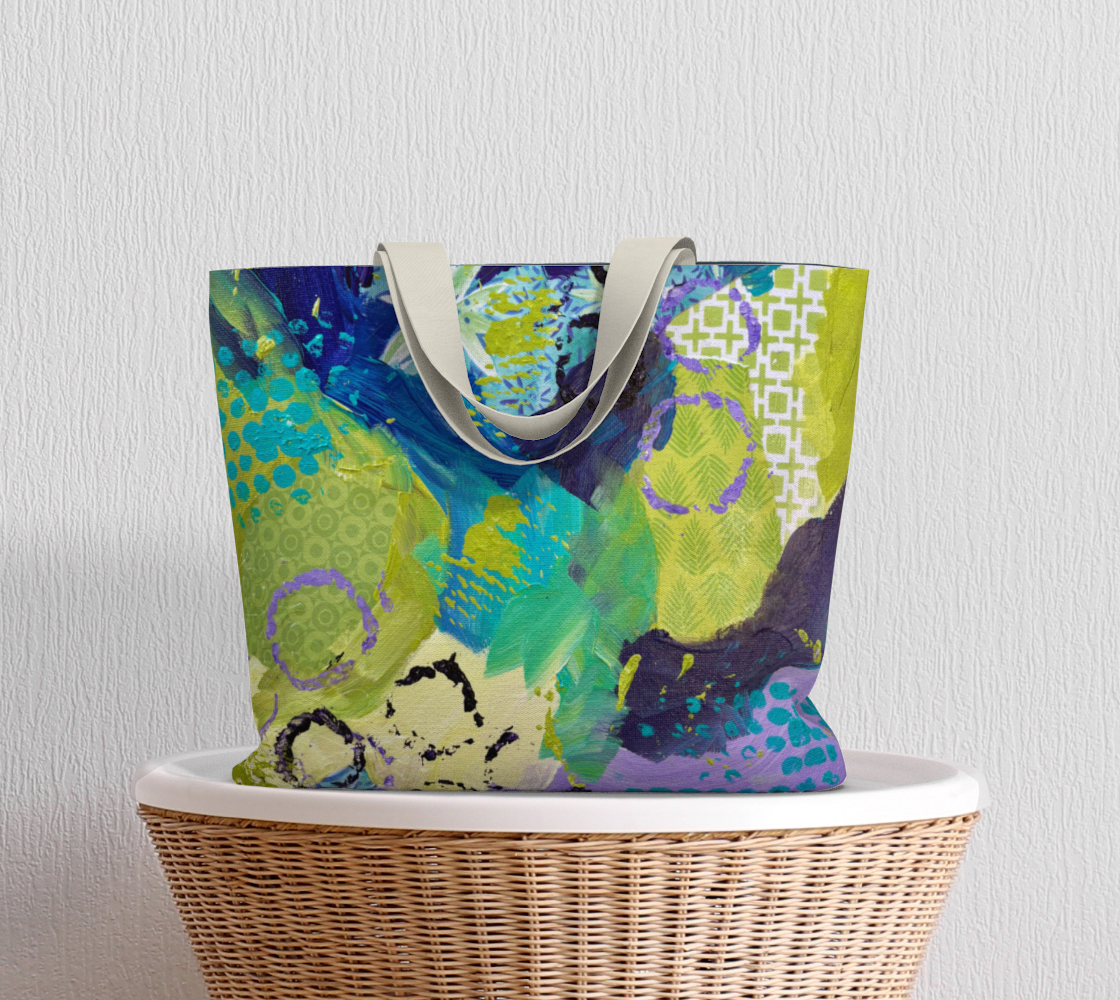 Abstract Garden Canvas Market Tote