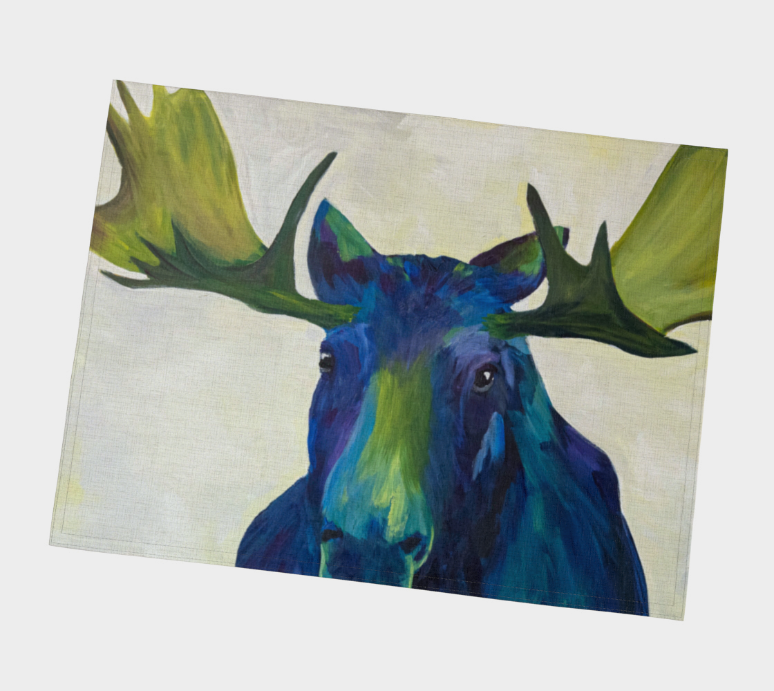 blue moose placemat
