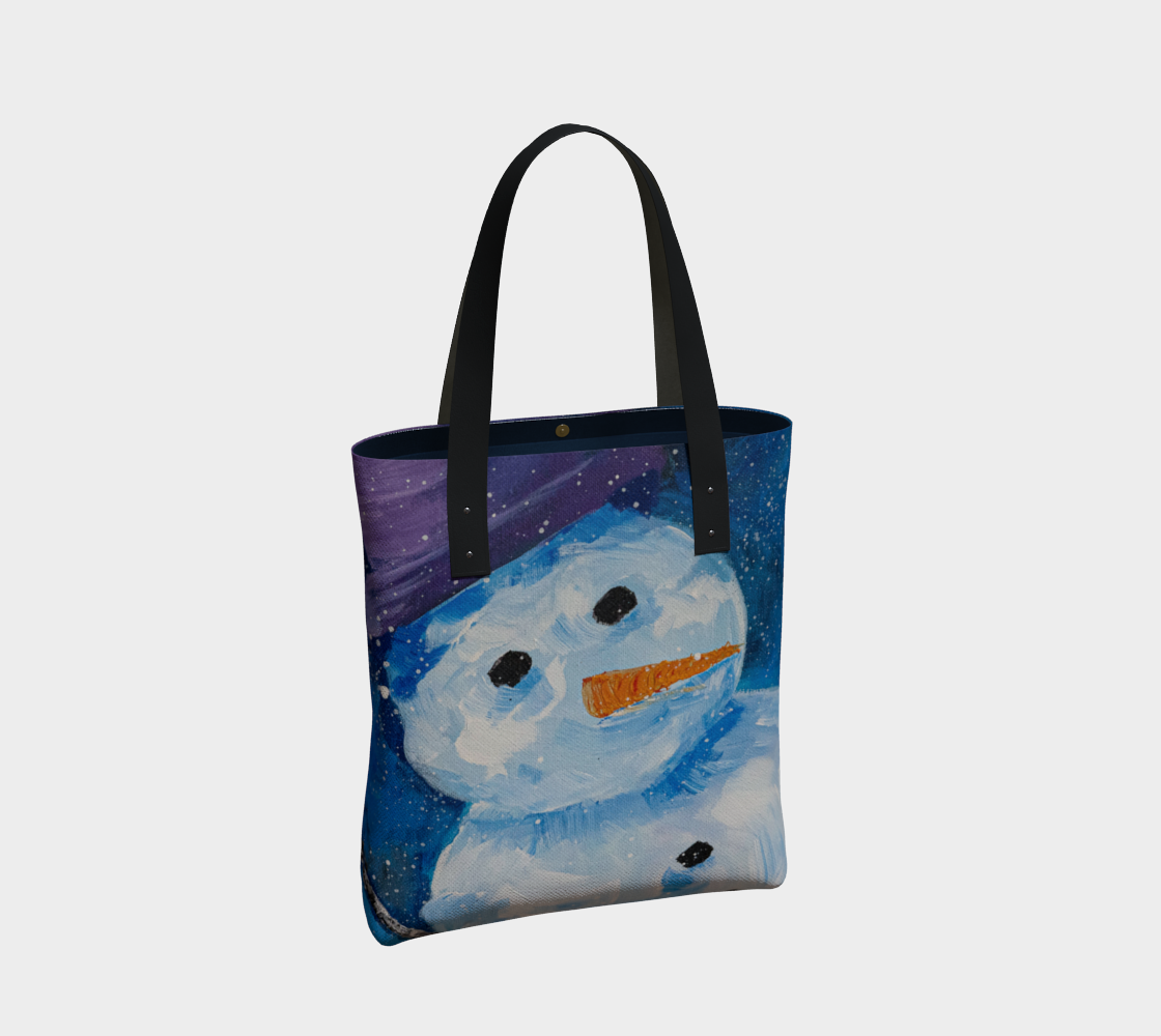 SNOWMAN URBAN CANVAS TOTE