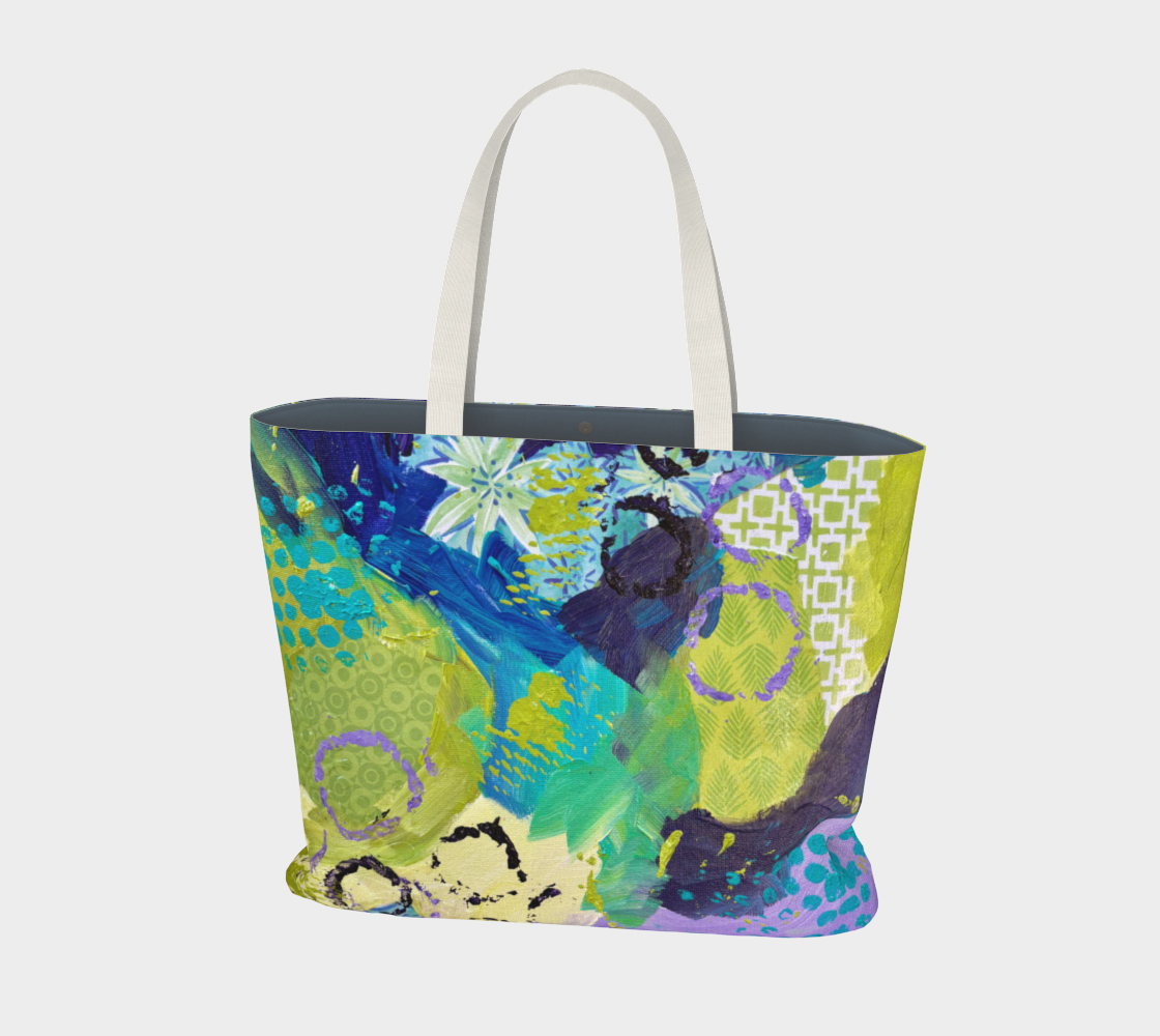 Abstract Garden Canvas Market Tote