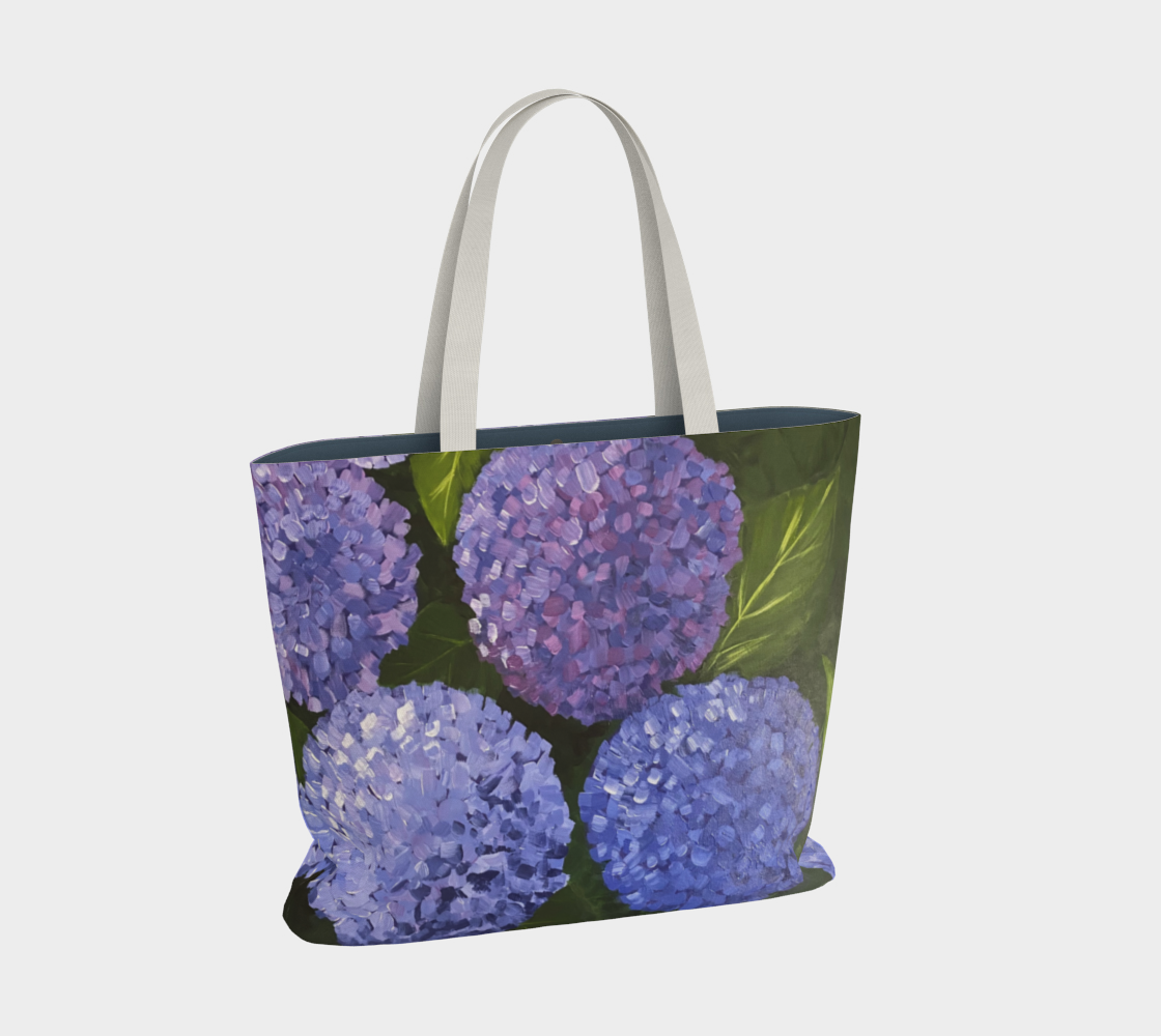 Hydrangea Canvas Market Tote