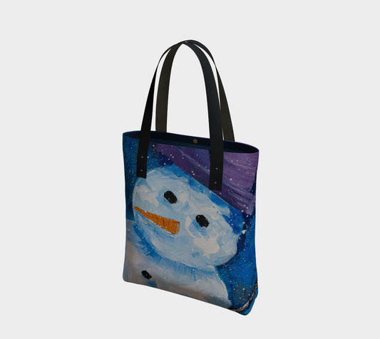 SNOWMAN URBAN CANVAS TOTE