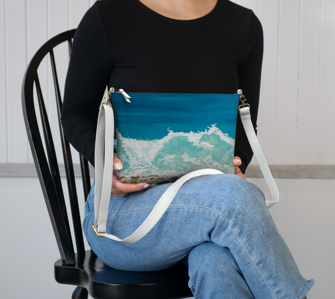 Waves Vegan Leather Crossbody Purse