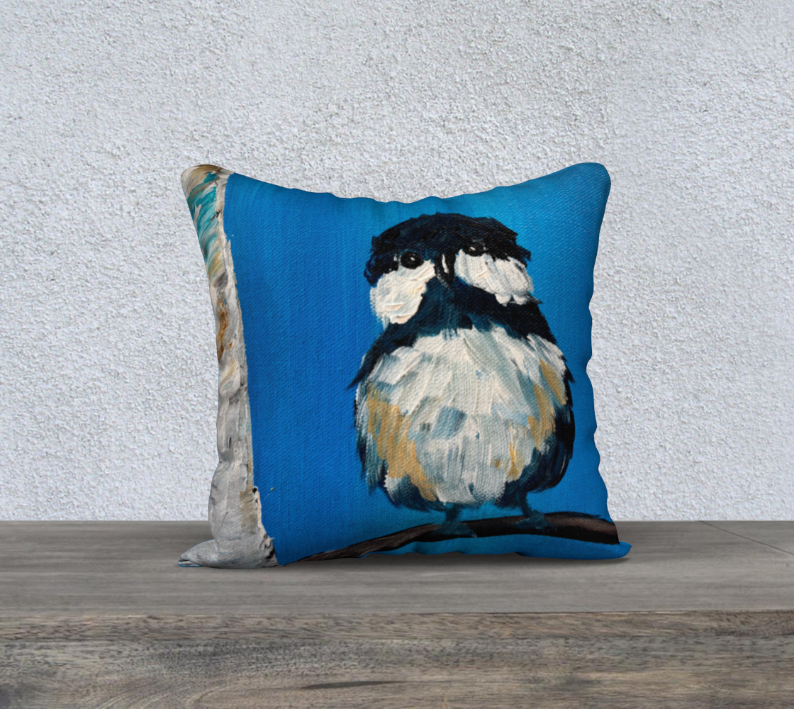 chickadee pillow
