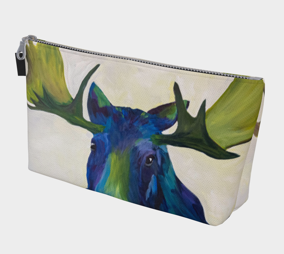 blue moose canvas make up bag