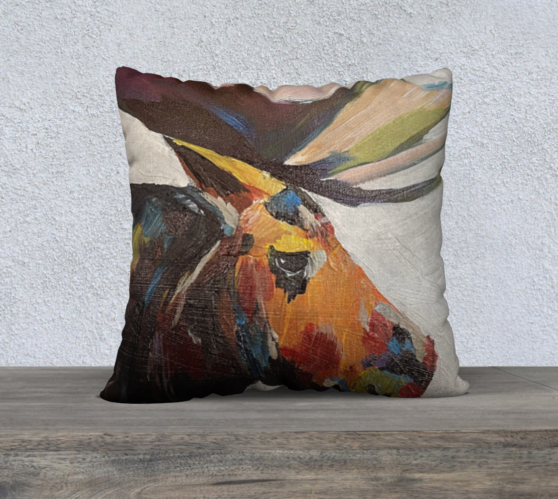 Brown Moose pillow