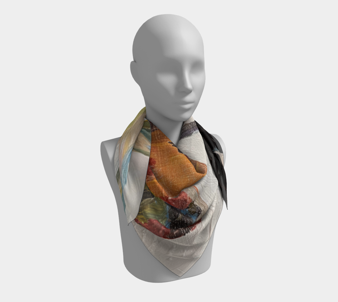 brown moose silk scarf