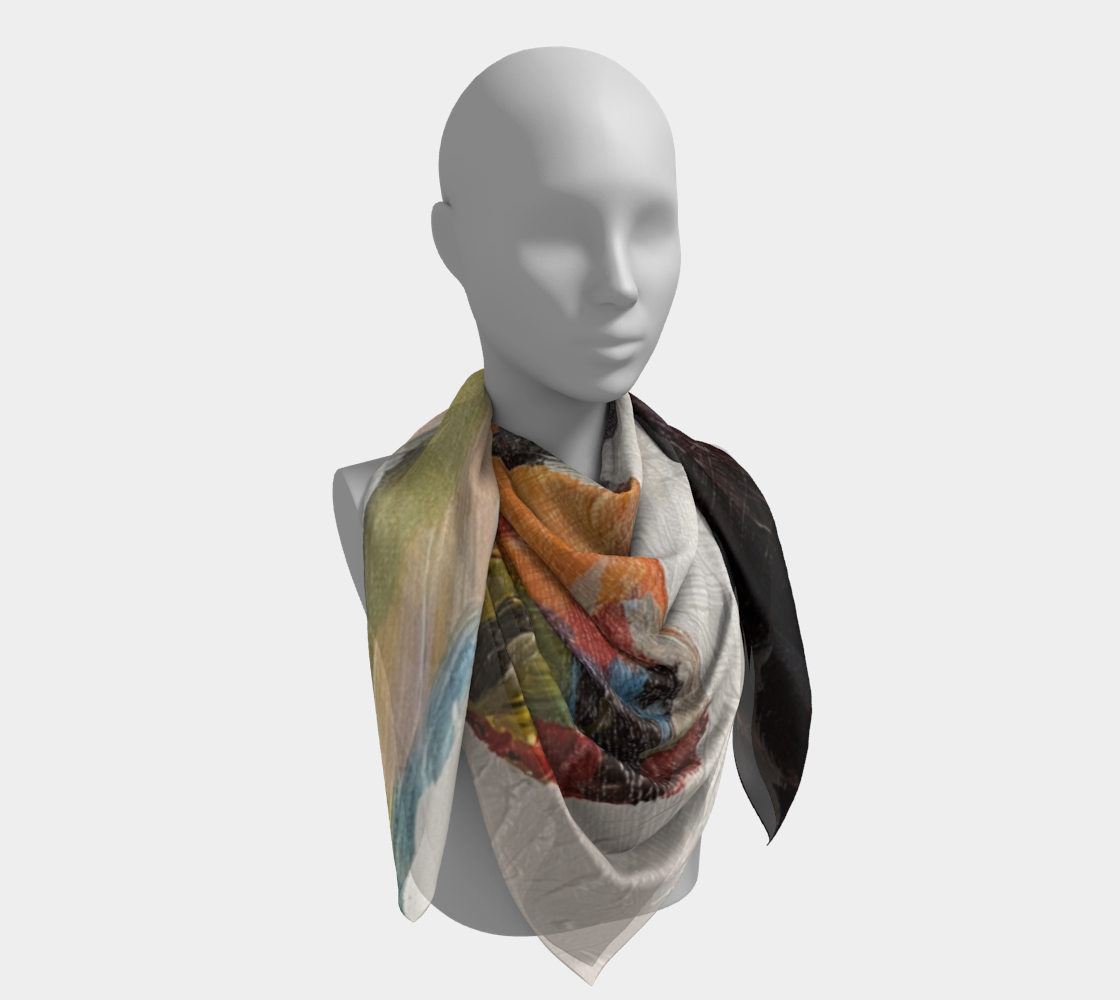 brown moose silk scarf