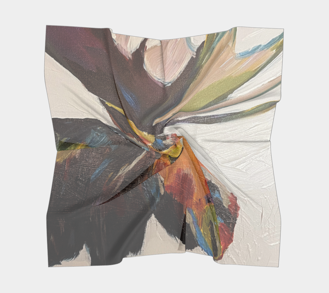 brown moose silk scarf