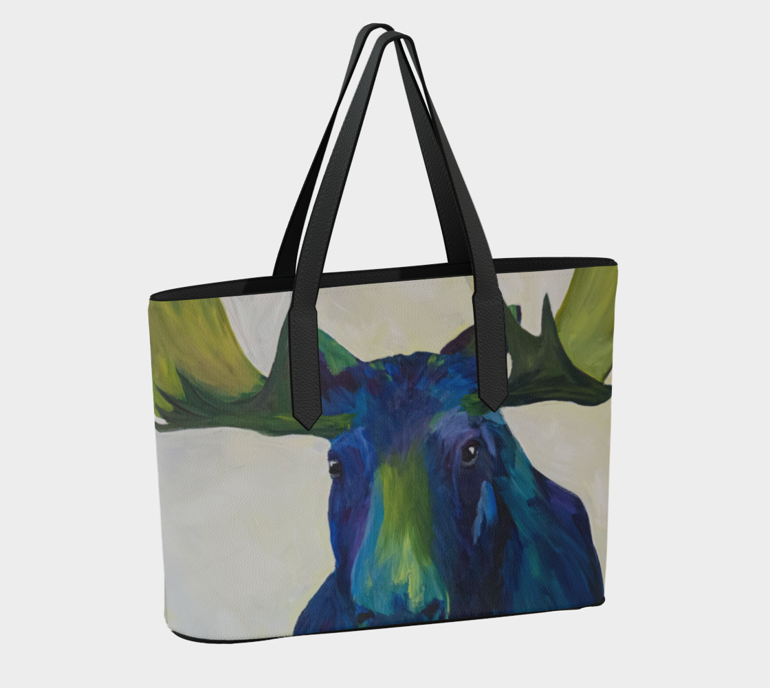 blue moose vegan leather tote