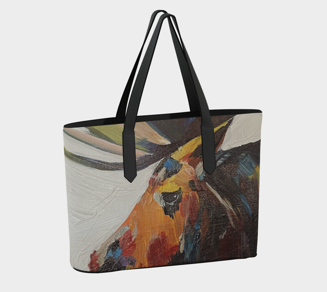 Brown moose VL tote bag