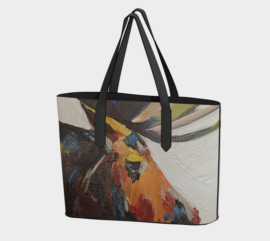 Brown moose VL tote bag
